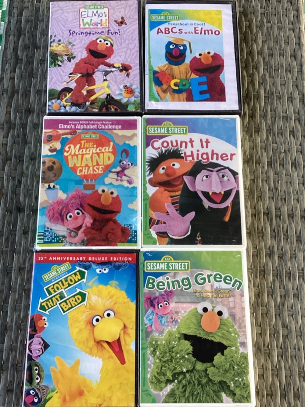 Sesame Street and Elmo Set of SIX DVDS